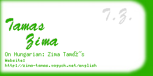 tamas zima business card